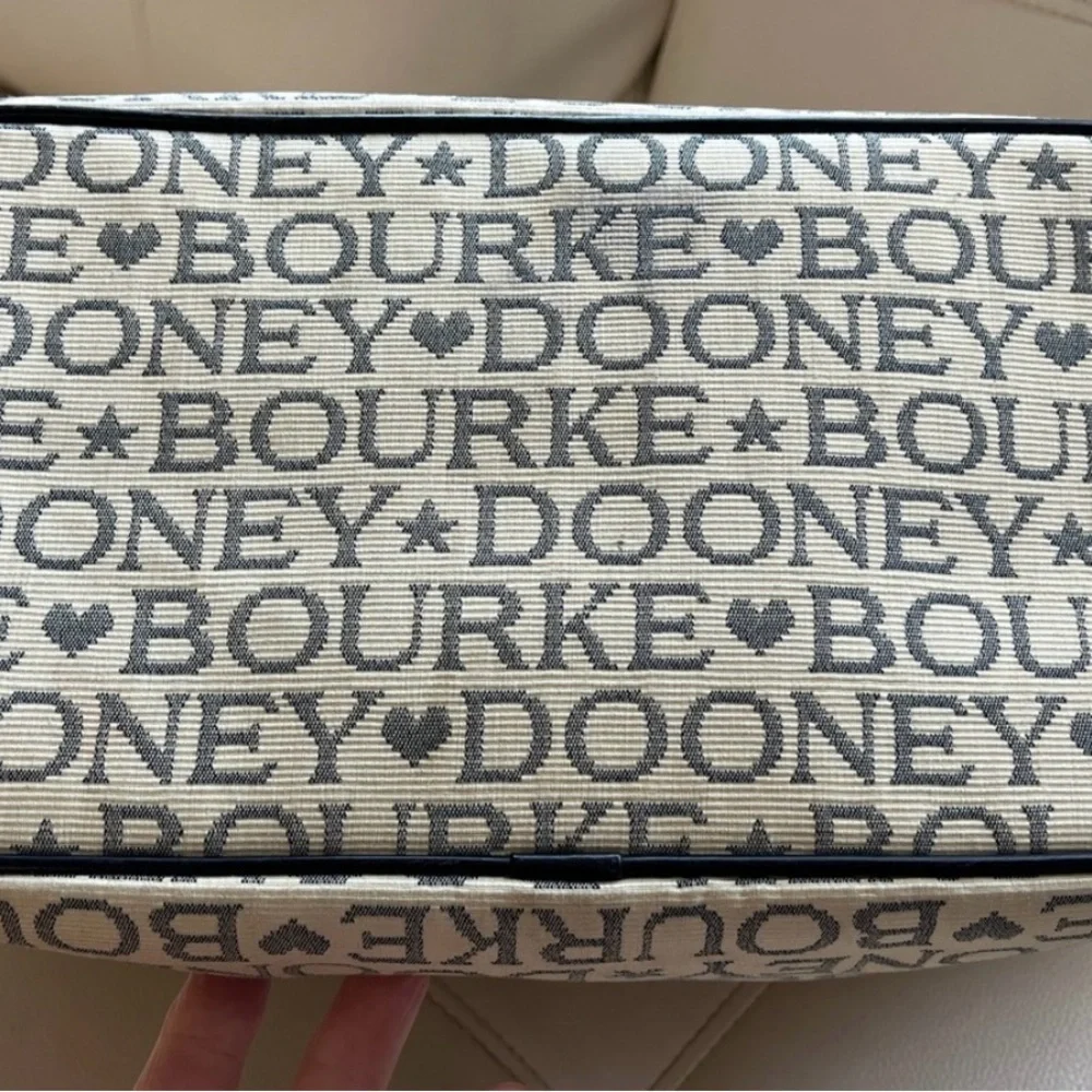 Dooney & Bourke Black and Cream Logo Tote - Picture 15 of 15